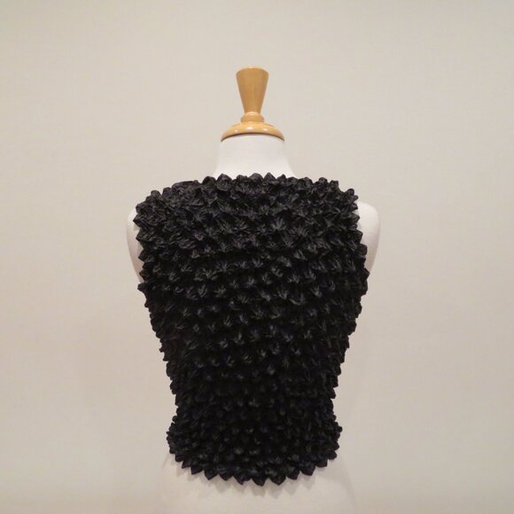 Women F.C One Size Fits Most Bubble Crinkle Popcorn Sleeveless Stretchy Tank Top - Picture 3 of 5